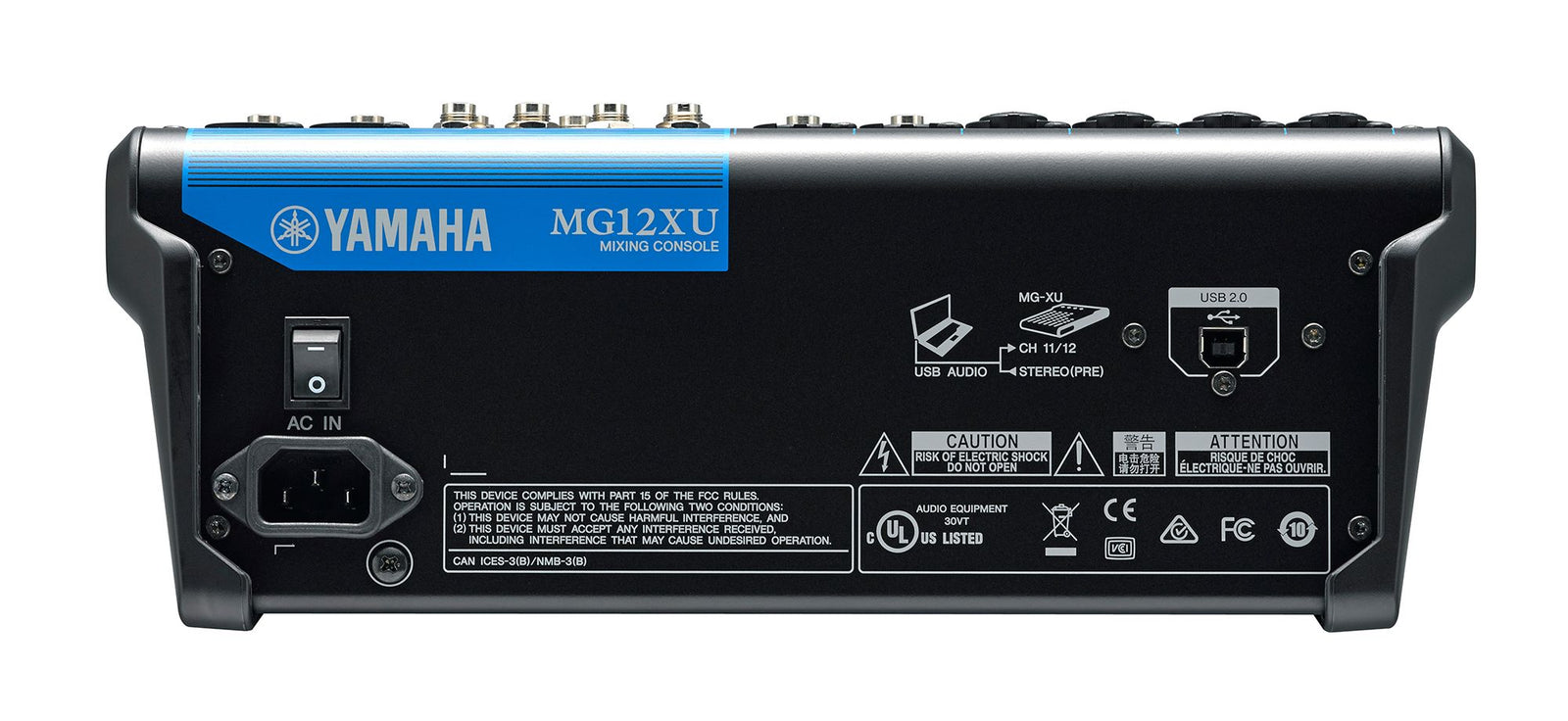 Yamaha Commercial MG12XU 12-Channel Mixer with USB and Effects Audio Mixer Yamaha