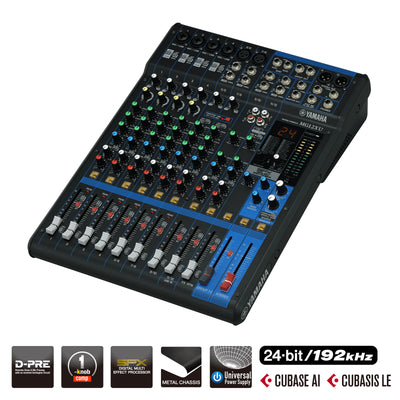 Yamaha Commercial MG12XU 12-Channel Mixer with USB and Effects Audio Mixer Yamaha
