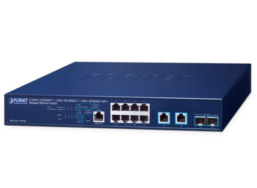 Planet L3 8-Port 2.5GBASE-T + 2-Port 10GBASE-T + 2-Port 10GBASE-X SFP+ Managed Ethernet Switch Planet Network Switches Planet