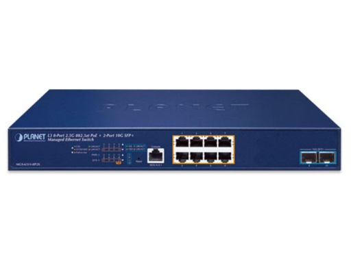 Planet 8-Port 2.5G L3 Managed PoE+ Switch with 2×10G SFP+ Uplink | MGS-6311-8P2X Planet Network Switches Planet