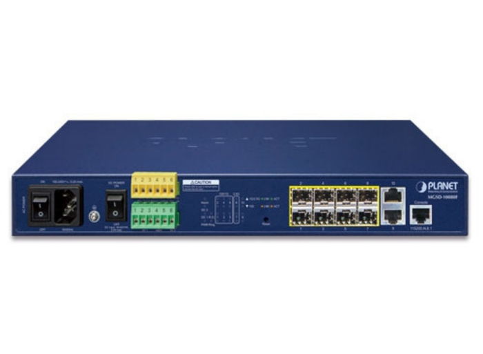 Planet 6-Port 100/1000X SFP + 2-Port 1G/2.5G SFP + 2-Port 10/100/1000T Managed Metro Ethernet Switch Network Switch Planet