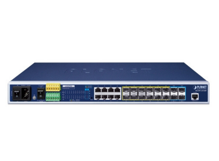 Planet 8×Gigabit + 12×SFP + 4×10G SFP+ L2+/L3 Managed Metro Ethernet Switch | MGSW-24160F Network Switch Planet
