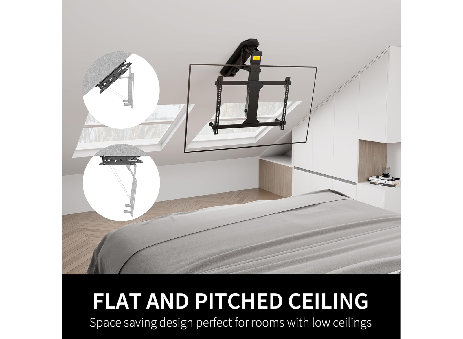 Moove Motorized Ceiling TV Mount For 32" –70" TVs Ceiling Mount Bracket Moove AVMounts