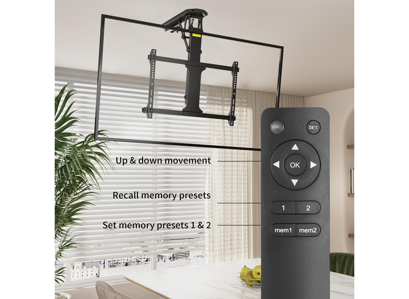 Moove Motorized Ceiling TV Mount For 32" –70" TVs Ceiling Mount Bracket Moove AVMounts