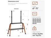 Moove Mobile Easel TV Stand with Wheels – Premium Rolling Floor Mount for 49–75” TVs Mobile Trolley Moove AVMounts