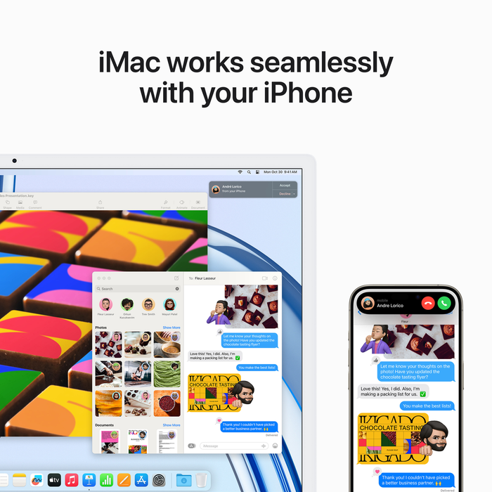 Apple iMac 24" M3 Chip 8 GB RAM 512 GB SSD macOS All-in-One Computer All-in-One PC Apple