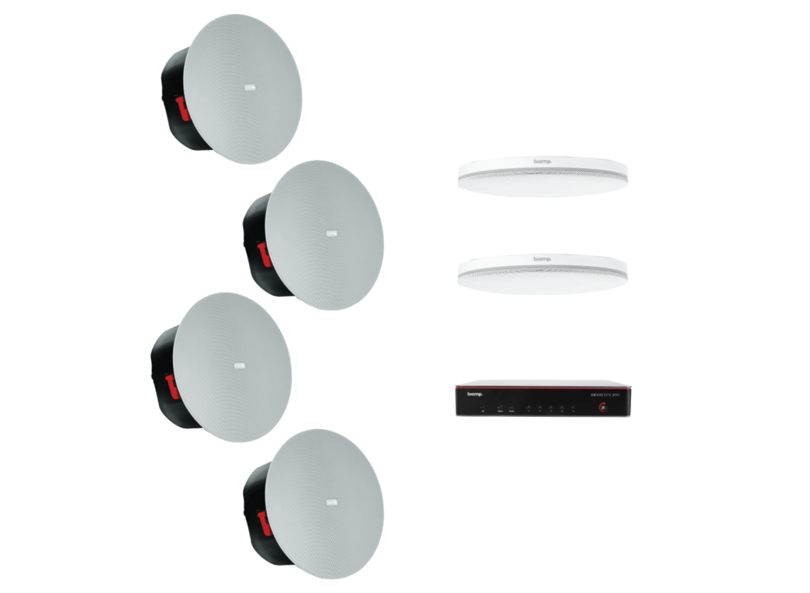Biamp MRB-L-SCX400-C Certified Meeting Room Bundle For Large Rooms (Up To 18 Participants) Audio Conferencing System BIAMP