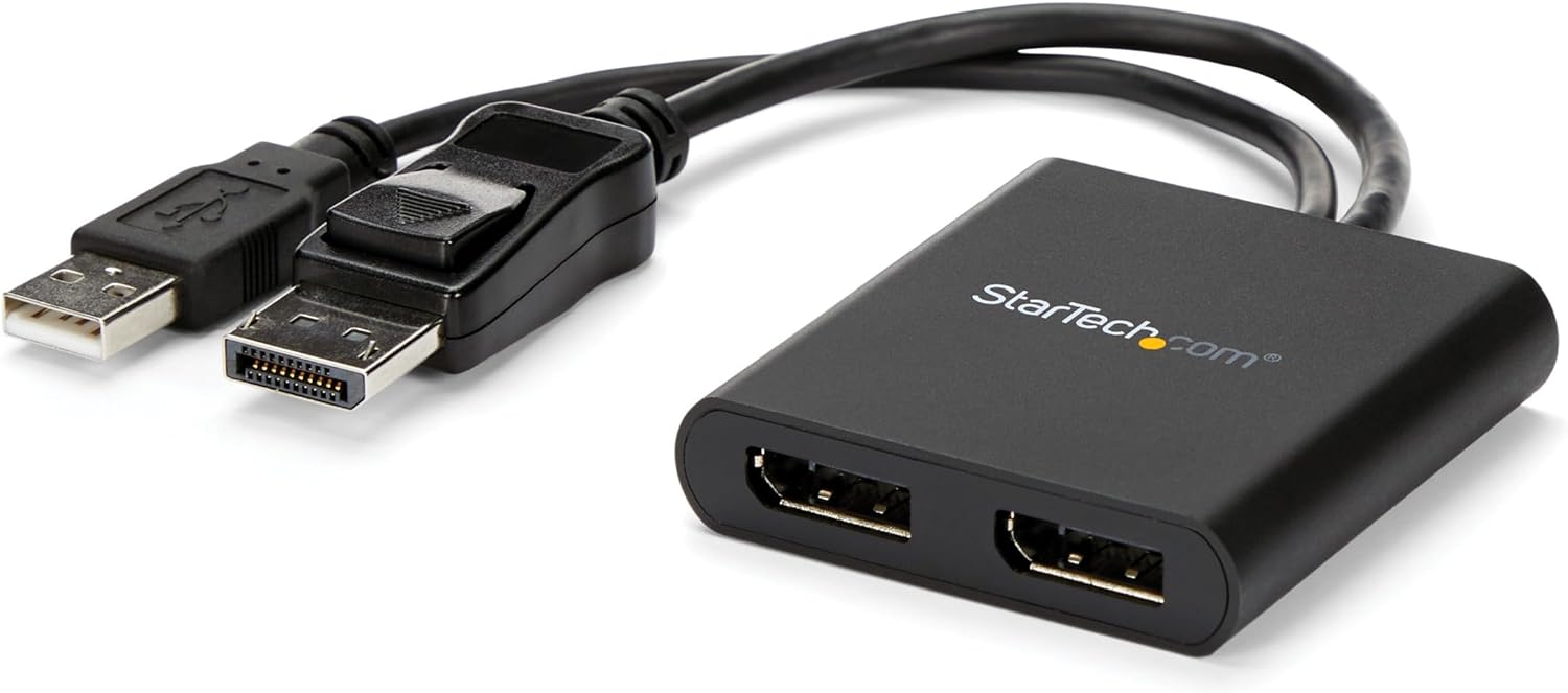 Startech Dual-Monitor DisplayPort 1.2 Splitter | MSTDP122DP Splitter Startech