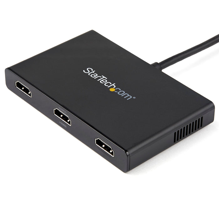 Startech 3-Port Multi Monitor Adapter - Mini DisplayPort to HDMI MST Hub | MSTMDP123HD