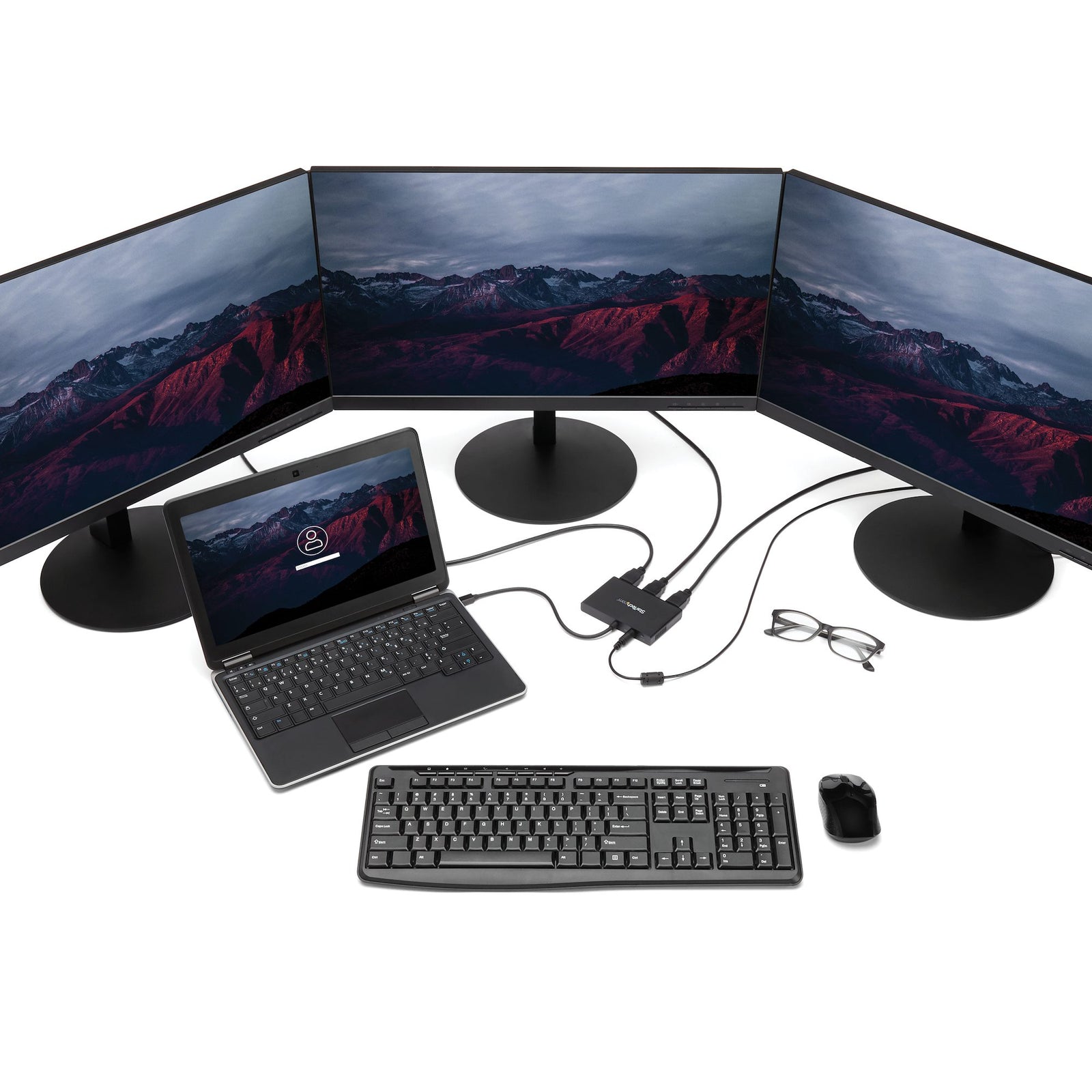 Startech 3-Port Multi Monitor Adapter - Mini DisplayPort to HDMI MST Hub | MSTMDP123HD Splitter Startech