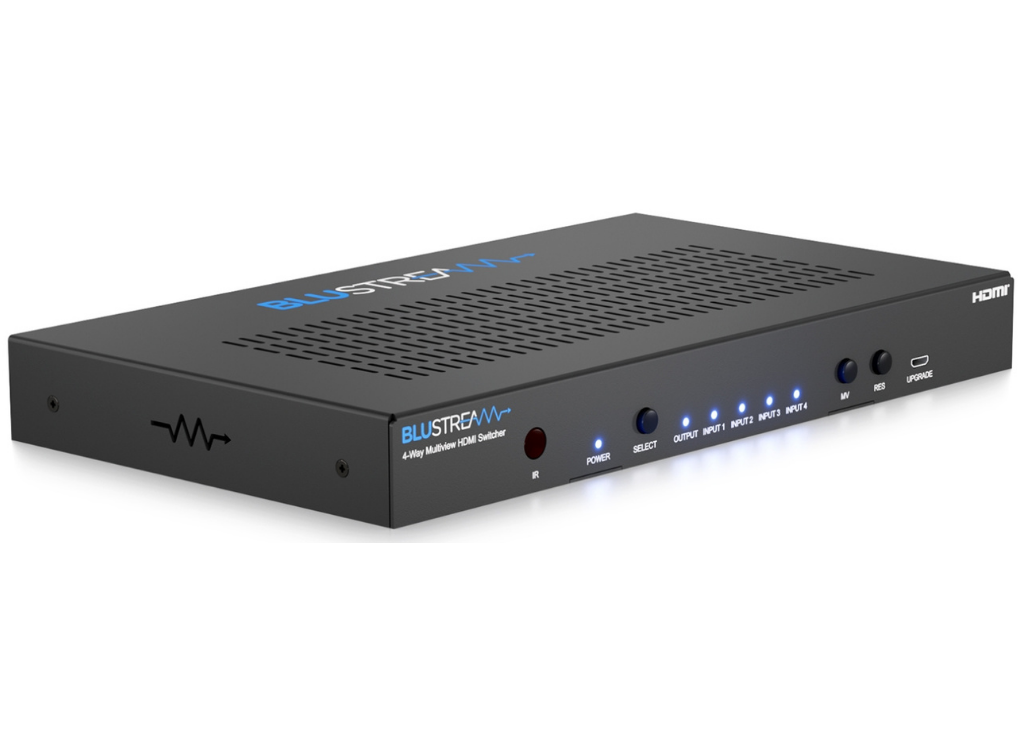 BluStream 4-Way Multiview HDMI Switcher | MV41 Matrix Switcher BluStream