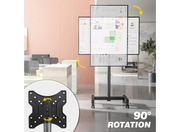 Moove 32" - 50" Rotating TV Stand on Wheels Adjustable & Sleek Design Mobile Trolley Moove AVMounts