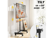Moove 32" - 50" Rotating TV Stand on Wheels Adjustable & Sleek Design Mobile Trolley Moove AVMounts