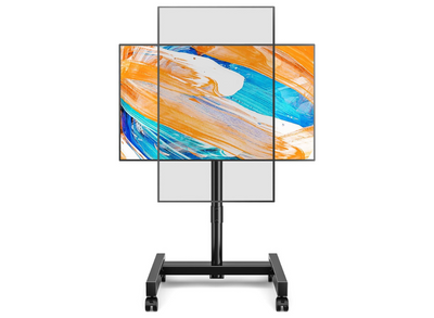 Moove 32" - 50" Rotating TV Stand on Wheels Adjustable & Sleek Design ScreenMoove Trolley Moove AVMounts