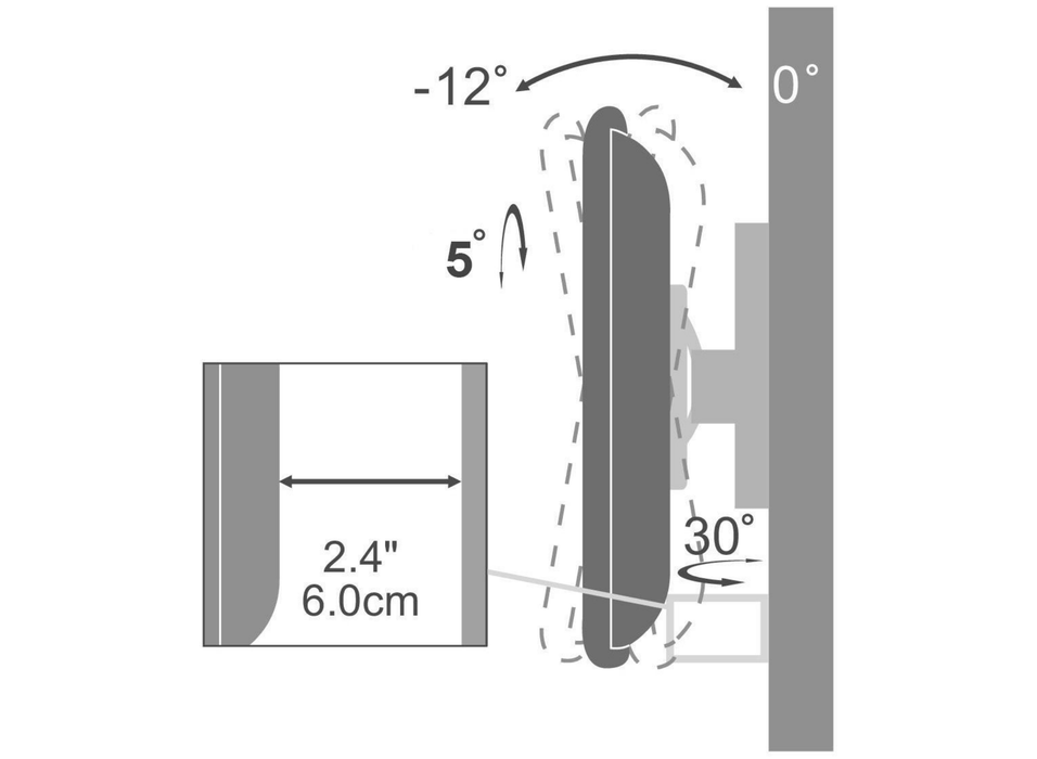 Moove Universal Wall Mount for 22–40″ TVs & Monitors | MVWMB22-40 Wall Mount Bracket ScreenMoove