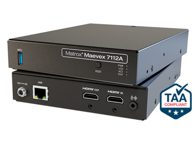 Matrox Maevex 7112A Single-Channel 4K Encoder | MVX-E7112A-1 Matrox Encoders & Decoders Matrox