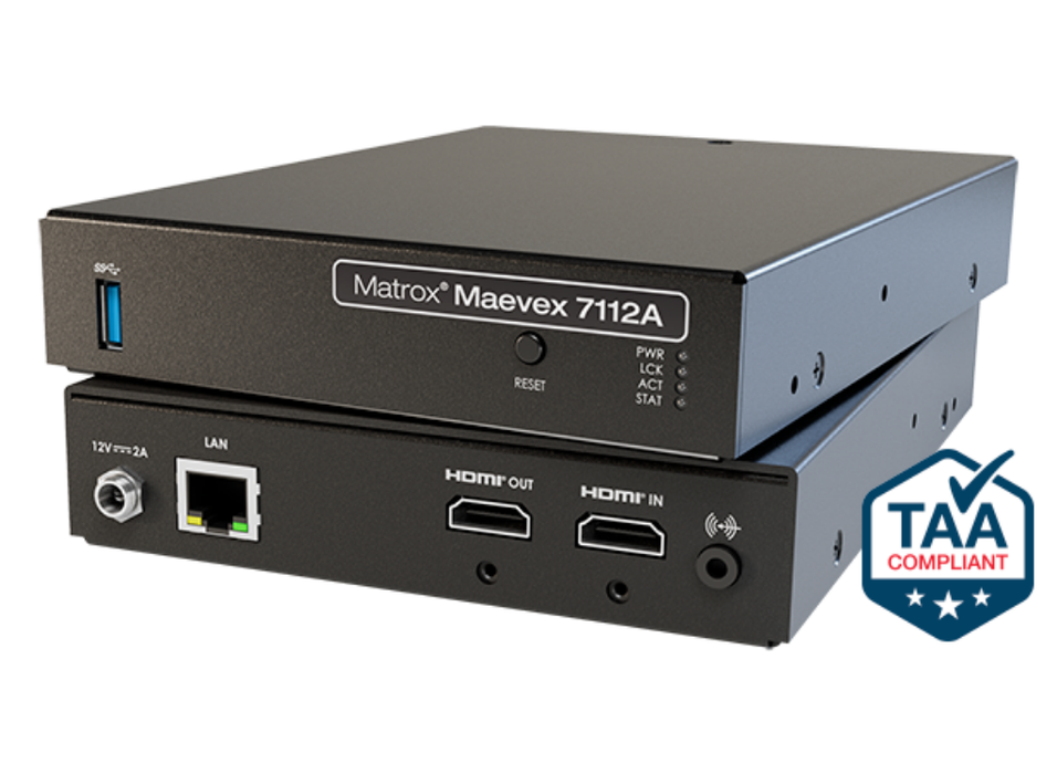 Matrox Maevex 7112A Single-Channel 4K Encoder | MVX-E7112A-1