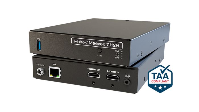 Matrox Maevex 7112H Single-Channel 4K Encoder | MVX-E7112H-1 Video Encoder Matrox