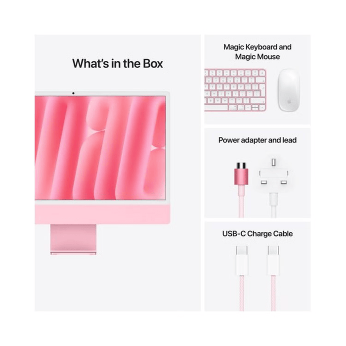 Apple iMac with Retina 4.5K Display Pink 24" M4 Chip 16 GB Ram 256 GB SSD All-in-One PC All-in-One PC Apple