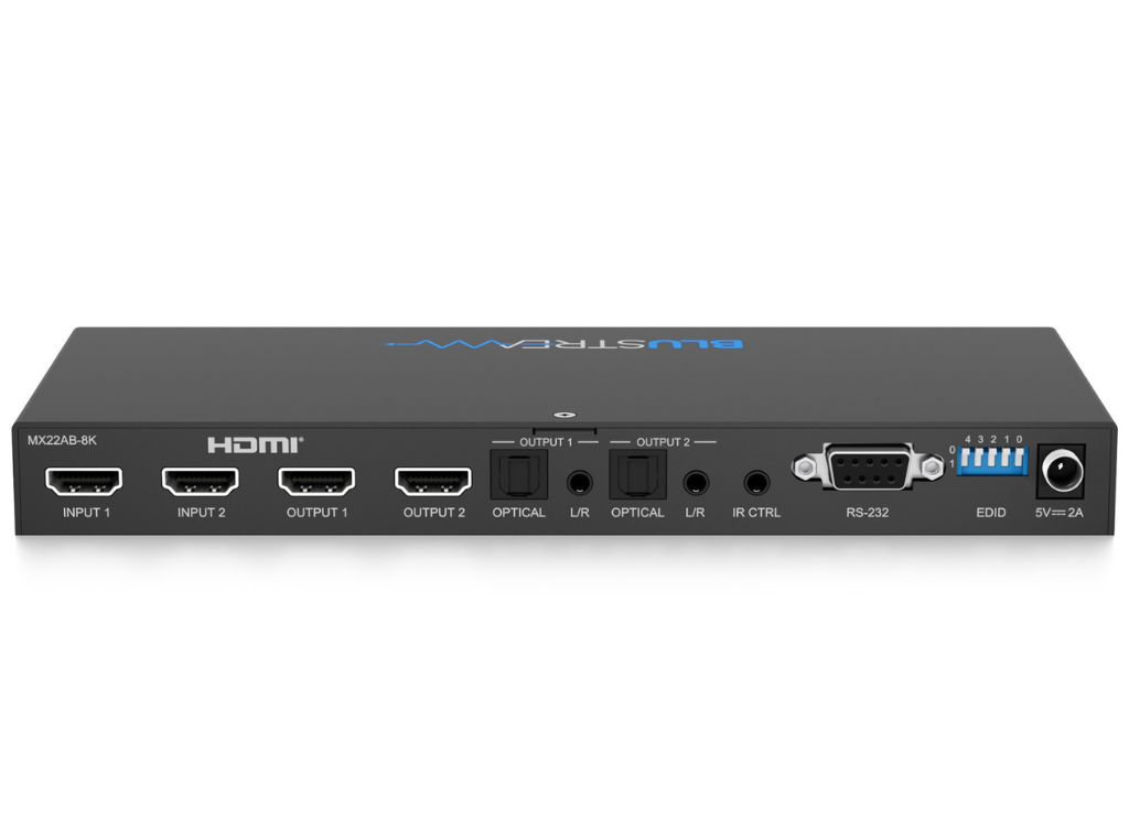 BluStream 2x2 8K HDMI 2.1 Matrix | MX22AB-8K Matrix Switcher BluStream