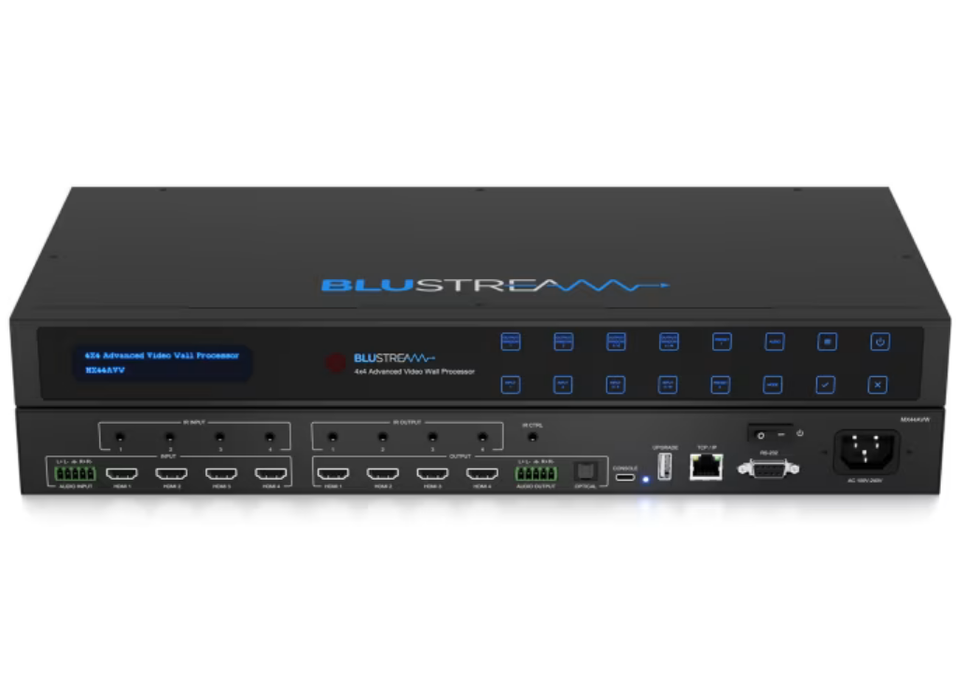 BluStream 4x4 Advanced Video Wall Processor | MX44AVW BluStream Video Wall Processor BluStream