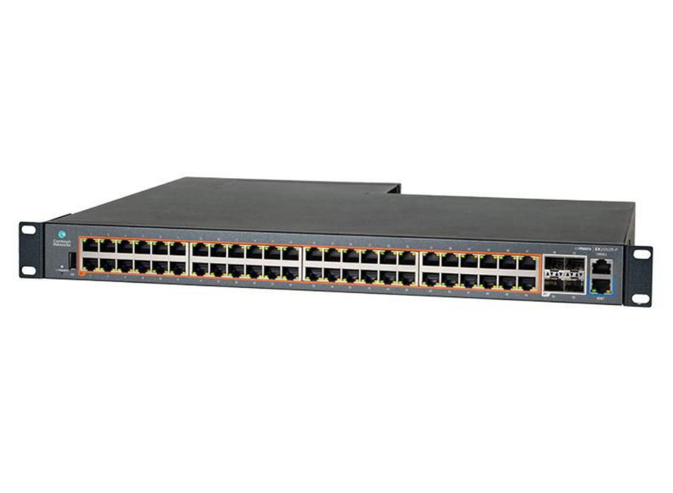 Cambium Networks cnMatrix Intelligent Ethernet PoE Switch, 48 1G and 4 SFP+, No CRPS | MXEX2052GXPA10