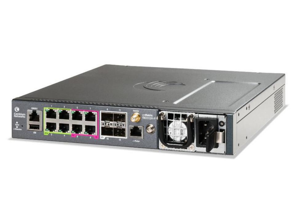 Cambium Networks cnMatrix Intelligent Ethernet PoE Switch, Cambium Sync, 8x1 Gbps, and 4 SFP+ | MXTX2012GXPA10