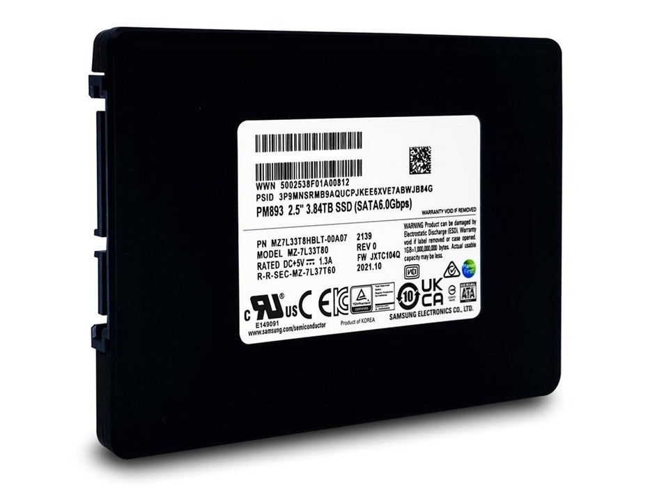 Samsung PM897 2.5" 3.84 TB Serial ATA III V-NAND Internal Solid State Drive | MZ7L33T8HBNA-00A07