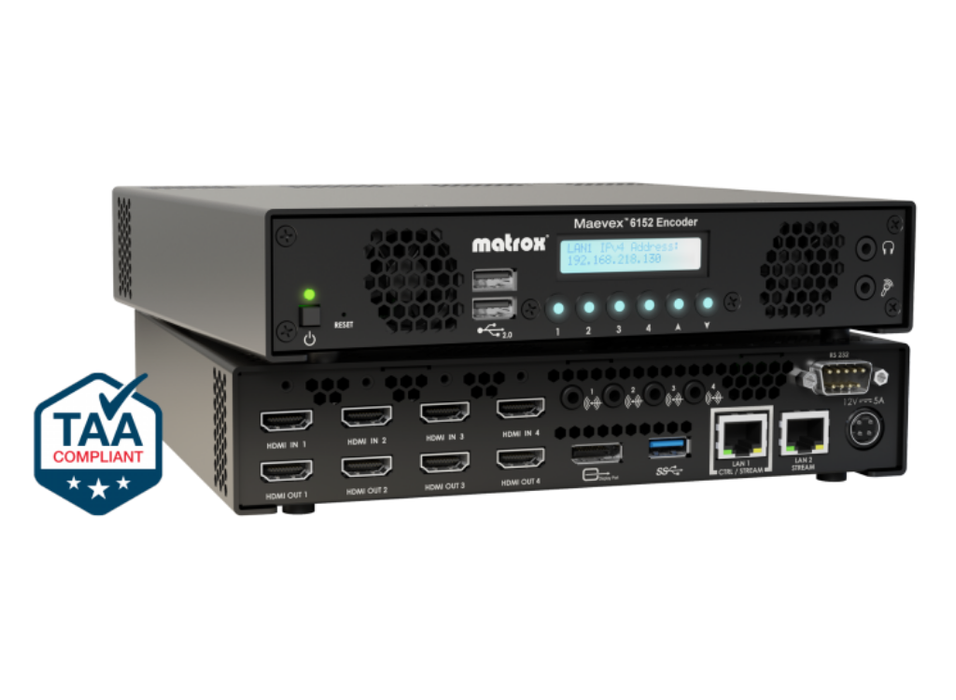 Matrox Maevex 6152 Quad 4K Encoder | MVX-E6152-42