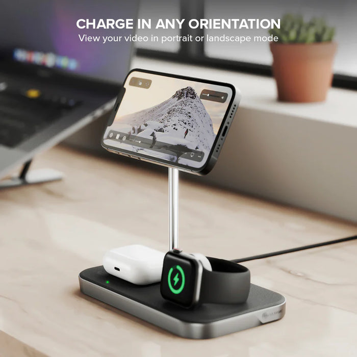Alogic MSP31CS15W 3-in-1 Wireless Charging Station - Apple Certified Power & Charging Alogic