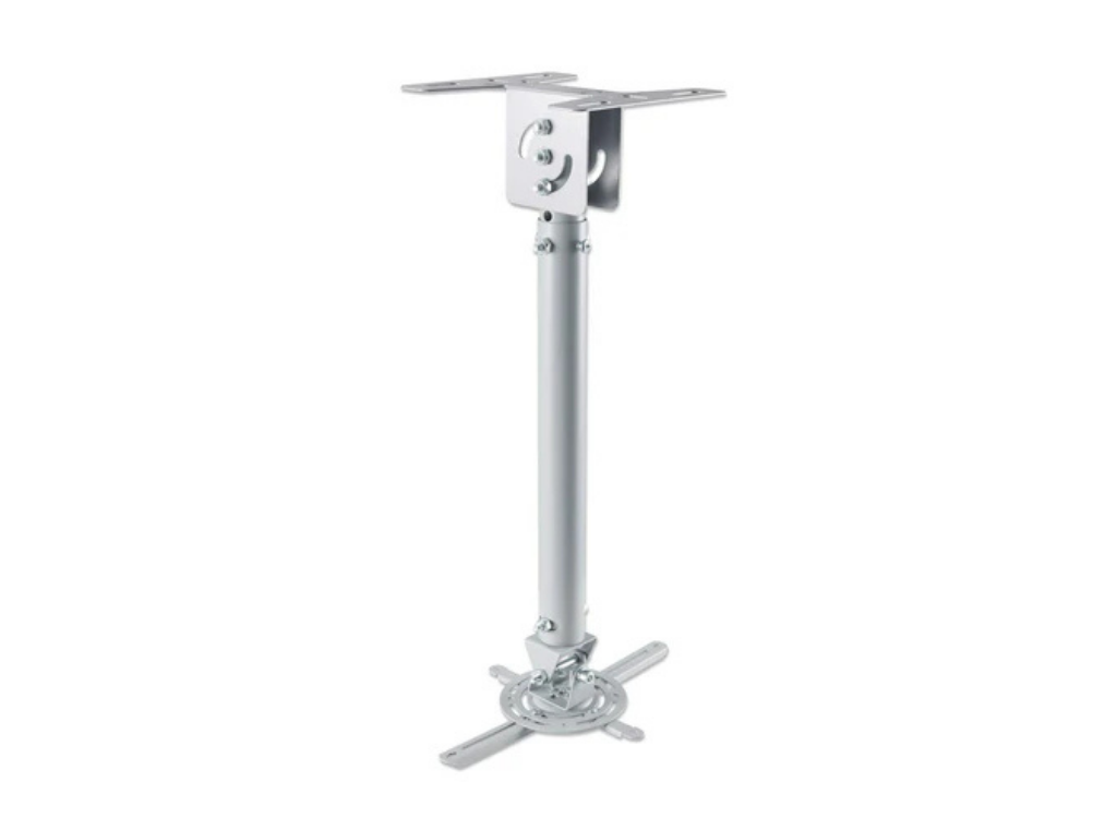 Manhattan 424851 Universal Projector Ceiling Mount For Up To 20kg Projectors - Silver Projector Mount Manhattan