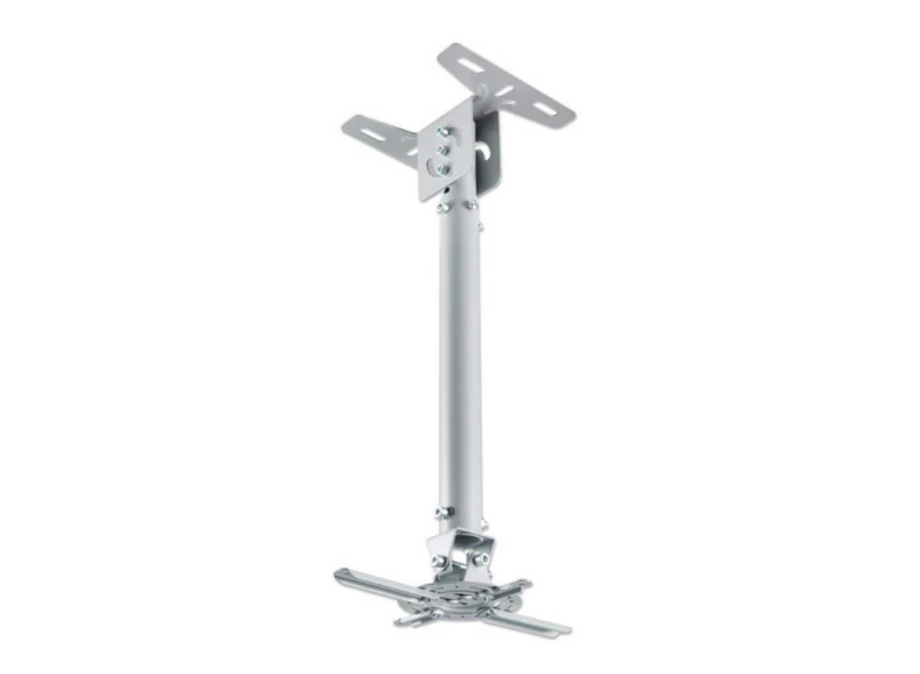 Manhattan 424851 Universal Projector Ceiling Mount For Up To 20kg Projectors - Silver Projector Mount Manhattan