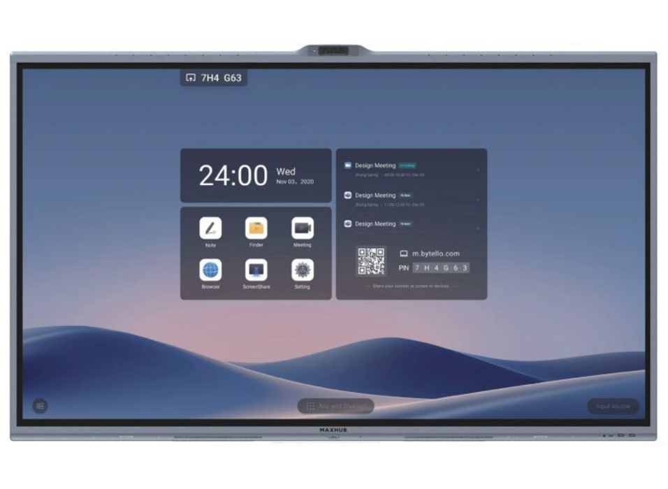 MAXHUB XBoard V5550 55” 4K Ultra HD All-in-One Interactive Display Interactive Touchscreen Display MAXHUB