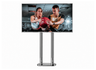 Moove 32" to 75" Digital Signage Double Pole Extra Strong Floor Mounting Bracket | Chrome