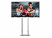 Moove 32" to 75" Digital Signage Double Pole Extra Strong Floor Mounting Bracket | White Floor Stand Moove AVMounts 0.5m Pole 24-32" Landscape
