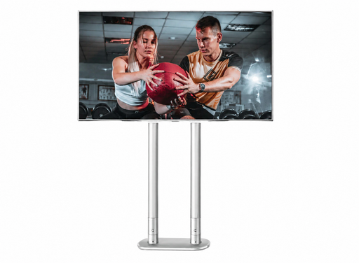 Moove 32" to 75" Digital Signage Double Pole Extra Strong Floor Mounting Bracket | White Floor Stand Moove AVMounts 0.5m Pole 24-32" Landscape