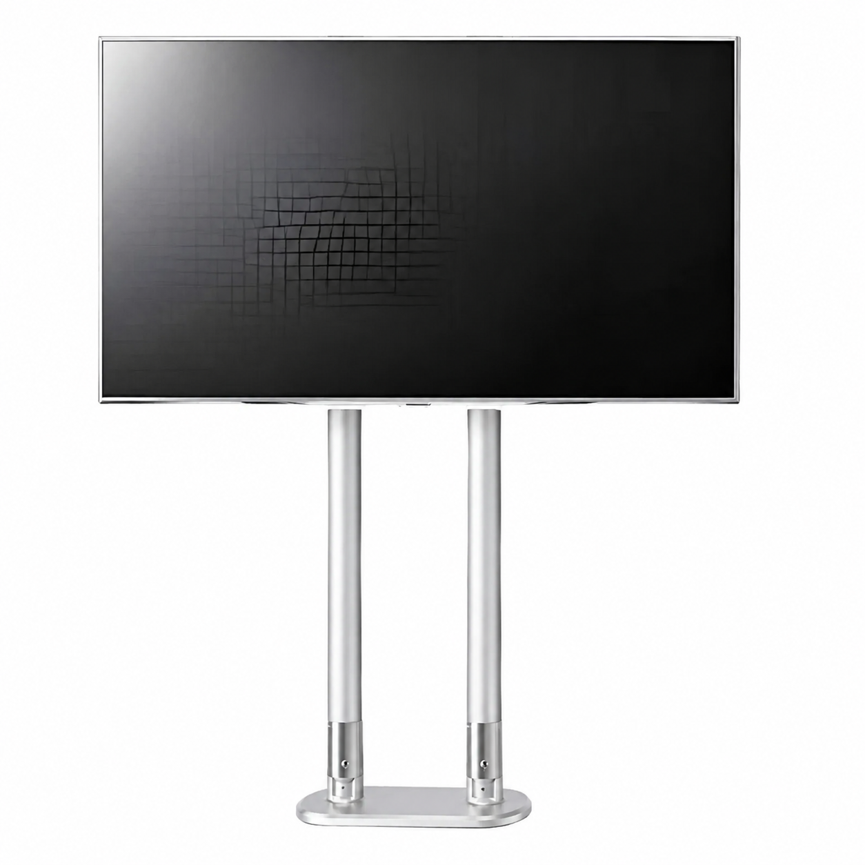 Moove 32" to 75" Digital Signage Double Pole Extra Strong Floor Mounting Bracket | White Floor Stand Moove AVMounts