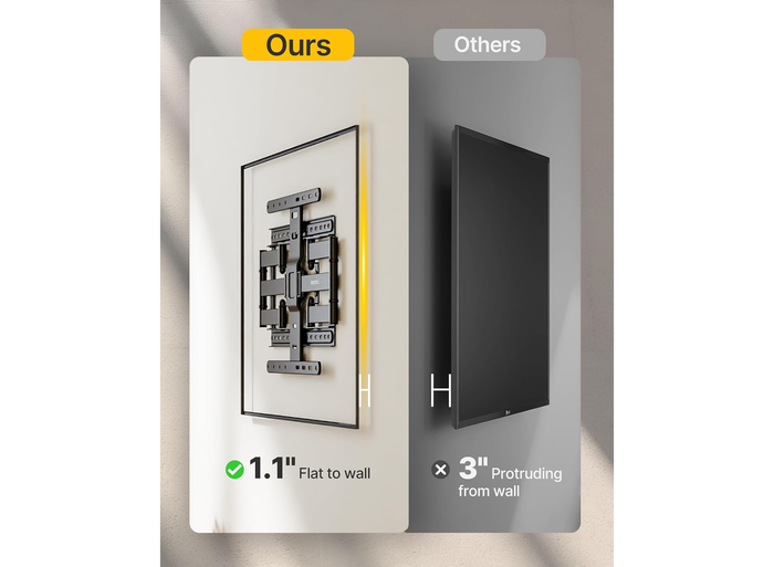 Moove 37-75" Full Motion TV Wall Mount | 400x400 VESA, 90° Rotate Wall Mount Bracket ScreenMoove