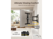 Moove 37-75" Full Motion TV Wall Mount | 400x400 VESA, 90° Rotate Wall Mount Bracket ScreenMoove