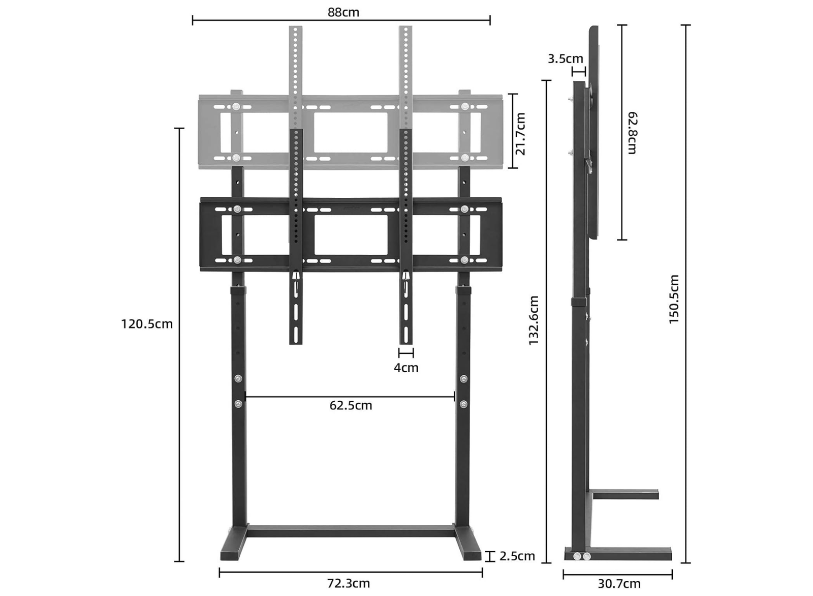 Moove Floor TV Stand with Bracket for 32"–86" TVs | Max VESA 800x400 Floor Stand Moove AVMounts