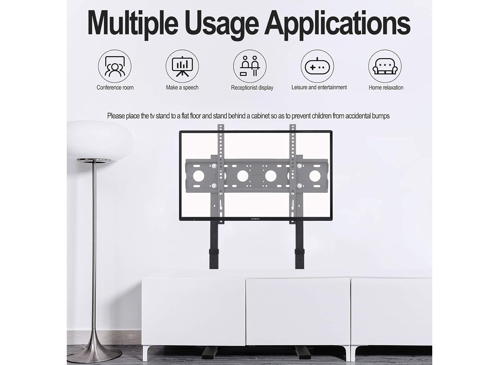 Moove Floor TV Stand with Bracket for 32"–86" TVs | Max VESA 800x400 Floor Stand Moove AVMounts
