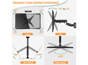 Moove Full Motion Gas Spring TV Wall Mount for 23"-55" Flat & Curved Screens Wall Mount Bracket Moove AVMounts