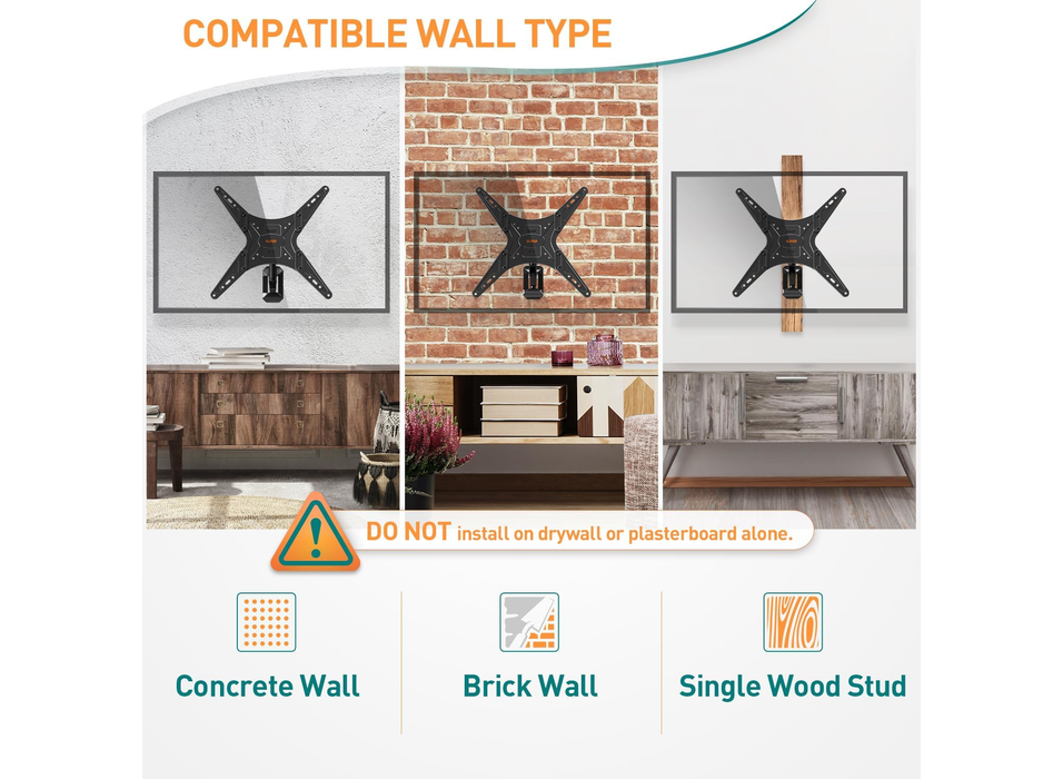 Moove Full Motion Gas Spring TV Wall Mount for 23"-55" Flat & Curved Screens ScreenMoove Wall Mount Moove AVMounts