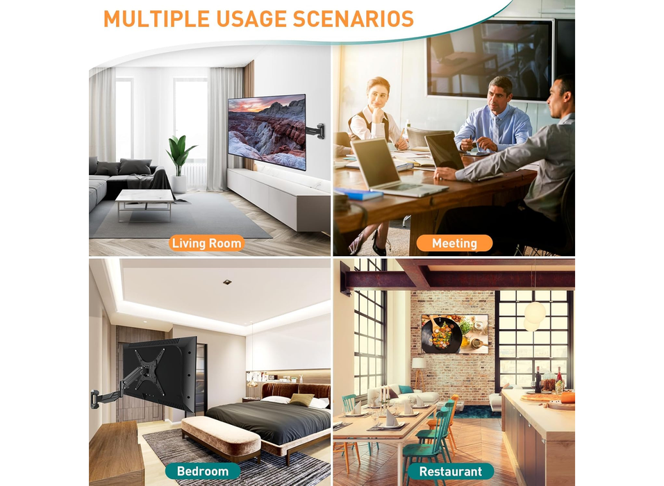 Moove Full Motion Gas Spring TV Wall Mount for 23"-55" Flat & Curved Screens ScreenMoove Wall Mount Moove AVMounts