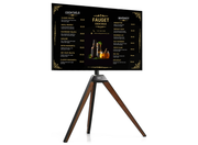 Moove Pro Tripod Digital Signage Stand for 37"-65" Displays Floor Stand Moove AVMounts Walnut