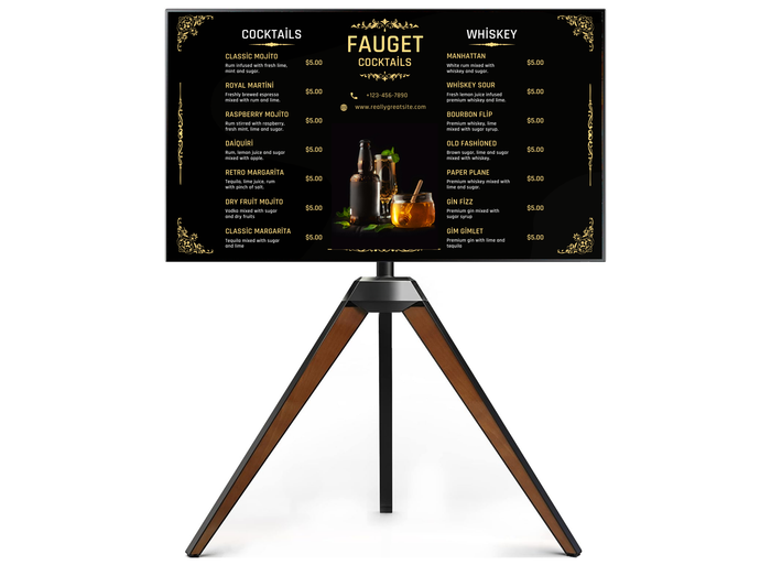 Moove Pro Tripod Digital Signage Stand for 37"-65" Displays Floor Stand Moove AVMounts