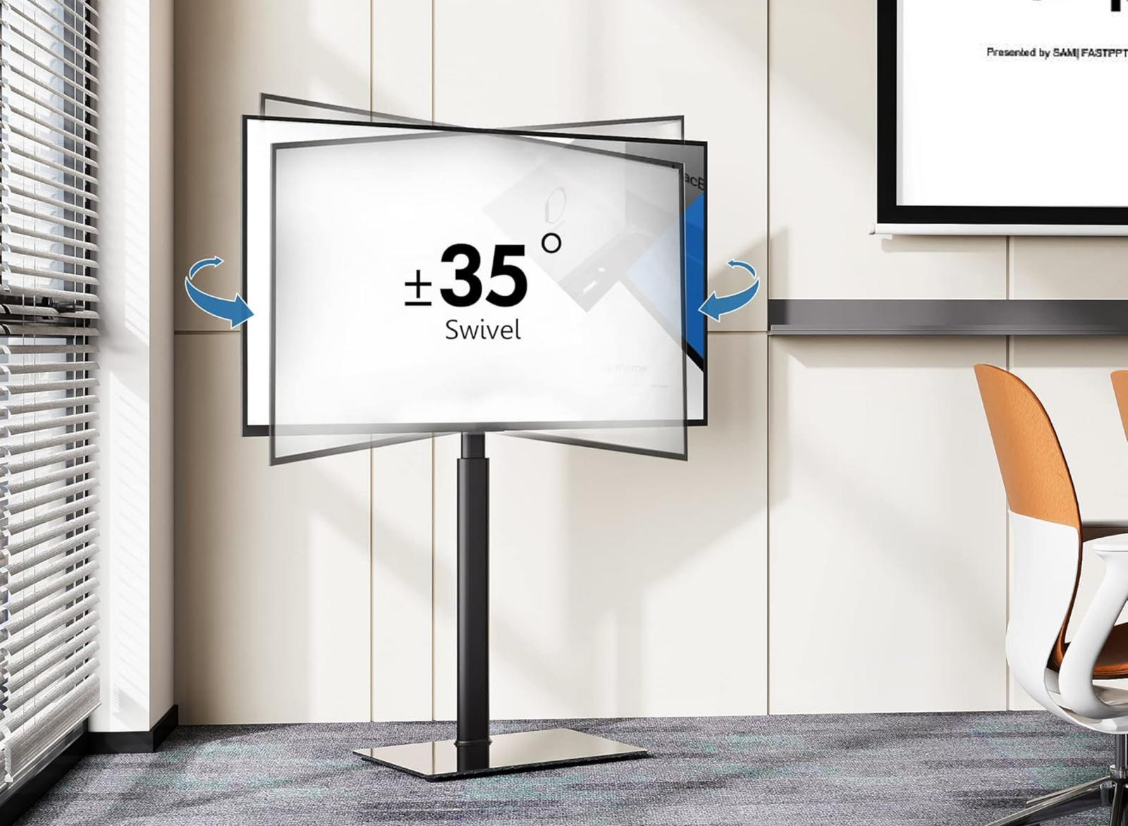 Moove Swivel TV Floor Stand for 32-60" TVs - No Floor Mount Needed Floor Stand ScreenMoove