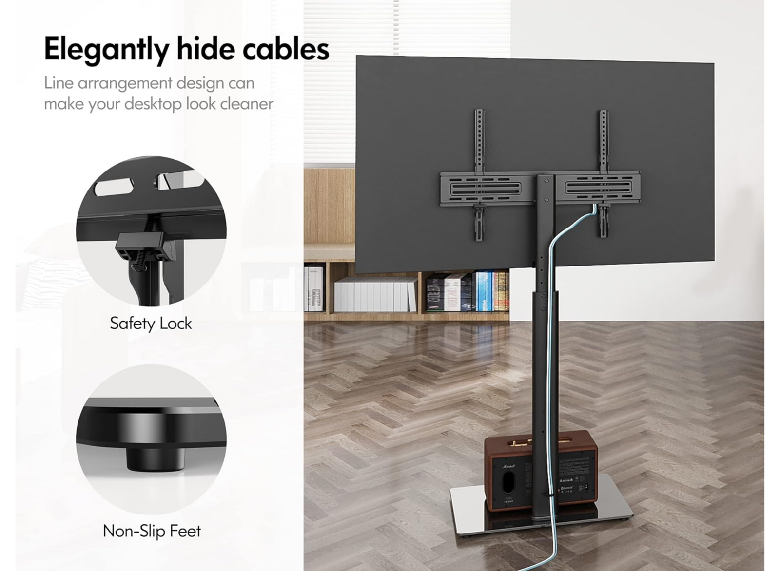 Moove Swivel TV Floor Stand for 32-60" TVs - No Floor Mount Needed Floor Stand ScreenMoove