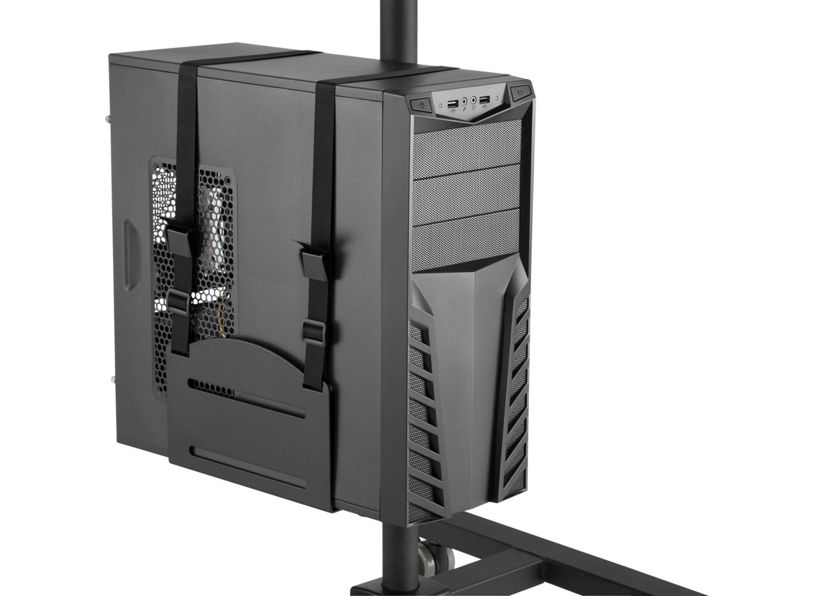 Moove Workstation Cart with Monitor Mount Up to 32” Screen | CPU/PC Holder Multimedia Carts & Stands Moove AVMounts