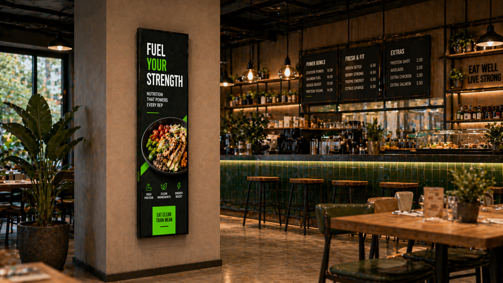 Moove 76" SM76UHD10 Android 14 Stretched Ultra-wide Stretched Bar Display Digital Signage Display ScreenMoove